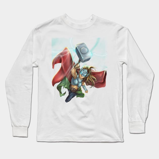 The Mighty Thor Long Sleeve T-Shirt by dbcreations25